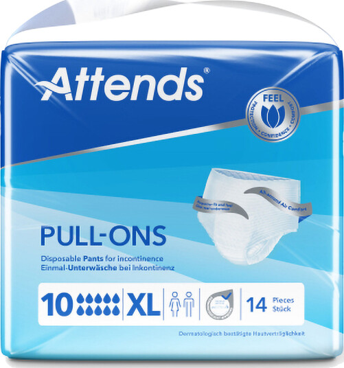 Attends Pull-Ons 10 buksebleie, X-Large, 14 stk