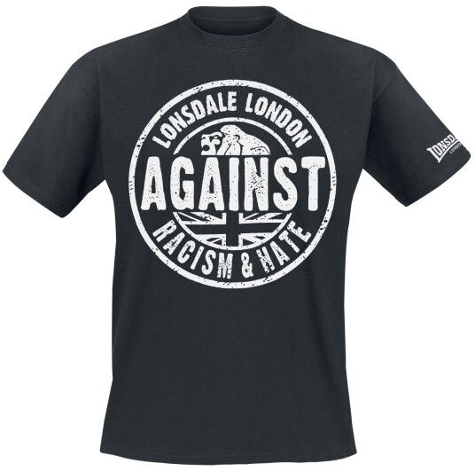 Lonsdale London T-skjorte Against Racism S til 3XL Herrer svart Lonsdale London T-skjorte Against Racism S til 3XL Herrer svart