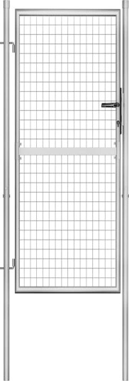 Hageport galvanisert stål 105x250 cm sølv