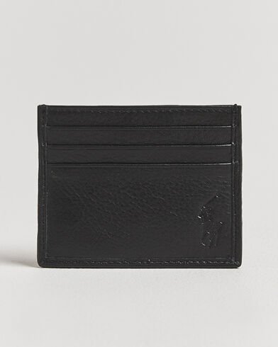 Polo Ralph Lauren Pebbled Leather Credit Card Holder Black