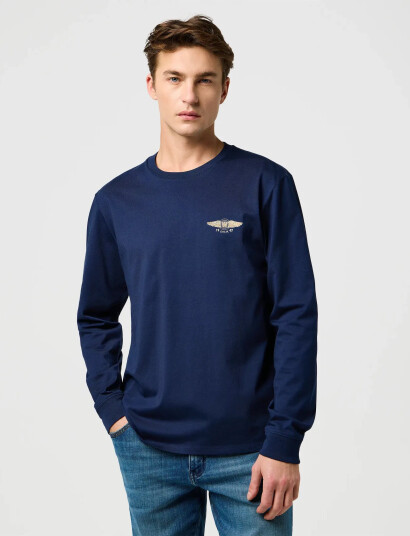 Wrangler Ls Americana Tee - Navy - XL Wrangler Ls Americana Tee - Navy - XL