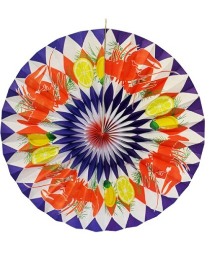 Dekorativ Papirrosett 44 cm Krepsefest Dekorativ Papirrosett 44 cm Krepsefest