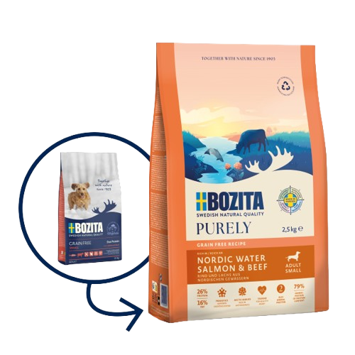 Purely Adult Small Laks & Oksekjøtt 2.5 kg Hund Hundefôr & Hundemat Tørrfôr For Hund Bozita Hund