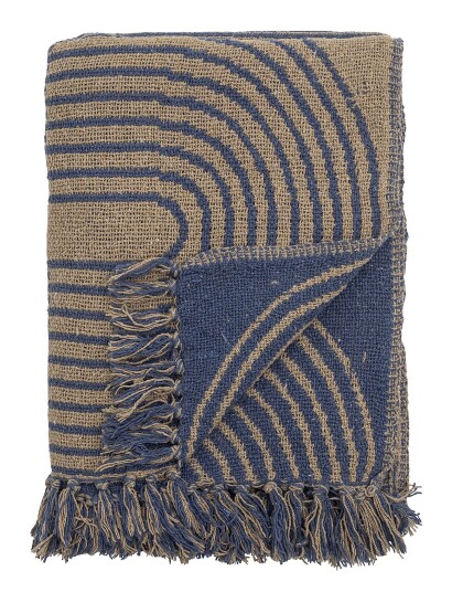 Bloomingville Tiffanie Throw Blue Bloomingville BLUE 160X130CM