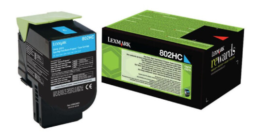 Lexmark 802HC C Toner - 80C2HC0 Original - Cyan 3000 sider