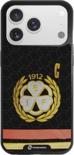Phonecases3D iPhone 17 Pro Brynäs IF 3D mobildeksel, svart