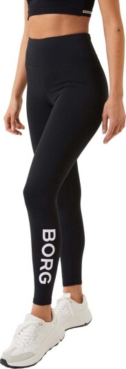 Björn Borg Women's Borg Logo Tights Black Beauty XL, Black Beauty
