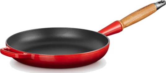 Le Creuset Støpejernspanne med Trehåndtak 28cm Cerise