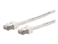 METZ CONNECT Ultraflex500 - Koblingskabel - RJ-45 (hann) til RJ-45 (hann) - 3 m - 6 mm - S/FTP - CAT 6 - IEEE 802.3u/IEEE 802.3ab/IEEE 802.3an/IEEE 802.3af/IEEE 802.3at - med støvel, halogenfri, up to 10 Gbps data transfer rate - hvit