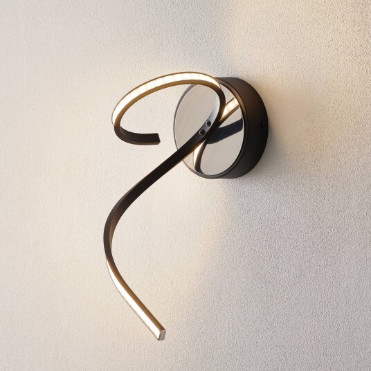 Domiluce LED-vegglampe Lungo med moderne design svart