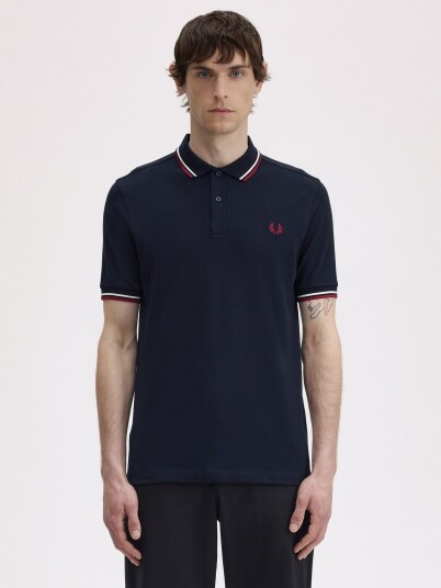 Fred Perry Twin Tipped Polo Blå XL