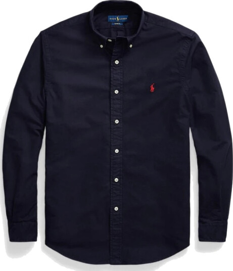 Polo Ralph Lauren Custom Fit Garment-Dyed Oxford Shirt - Navy - S