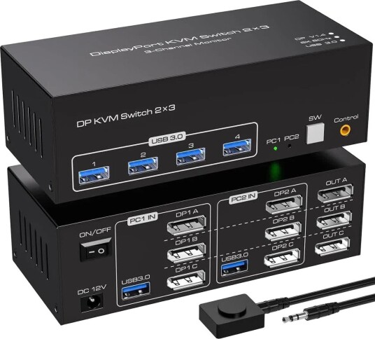 Nördic DisplayPort 1.4 KVM-switch 8K@60Hz 4K@144Hz 4x USB 3.0 Nördic DisplayPort 1.4 KVM-switch 8K@60Hz 4K@144Hz 4x USB 3.0