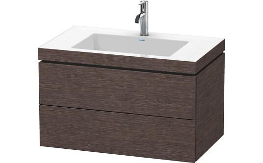 Duravit L-Cube Servantskap m/2 skuffer 800x500x480 mm Børstet Mørk Eik