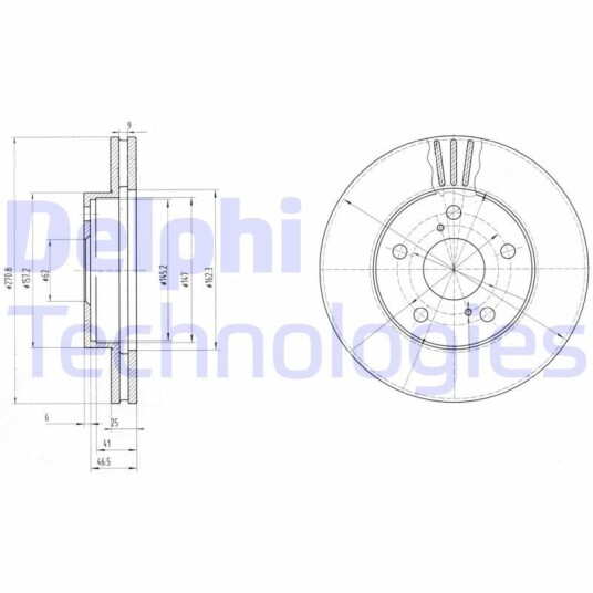 Bremseskive DELPHI BG2906