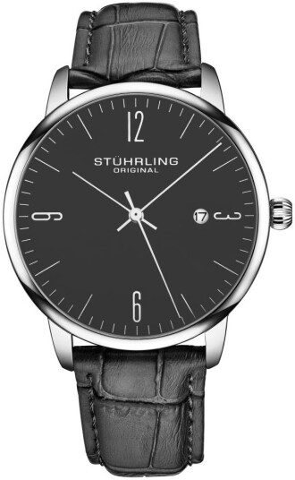 Stührling Original Herreklokke 3997A.4 Symphony Sort/Lær Ø40 mm Stührling Original Herreklokke 3997A.4 Symphony Sort/Lær Ø40 mm