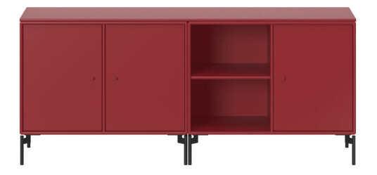 Montana Save sideboard Beetroot 165, sortlakkerte ben
