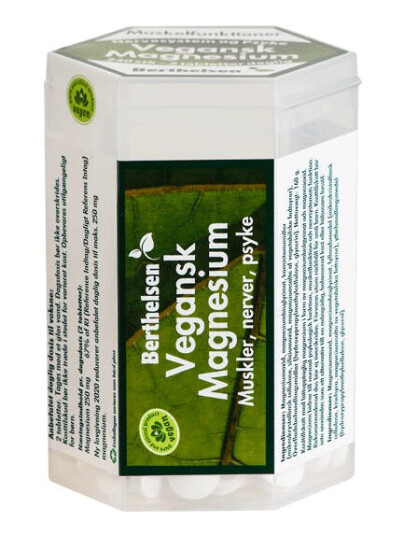 Berthelsen Magnesium Vegan 250 mg 240 capsules Kosttilskud Berthelsen Magnesium Vegan 250 mg 240 capsules Kosttilskud