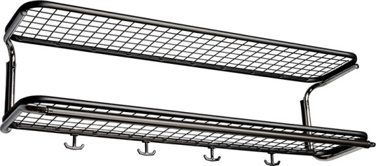Essem Design Classic 650 hattehylle sort/krom, 2 niv?er, 80 cm Essem Design Classic 650 hattehylle sort/krom, 2 niv?er, 80 cm