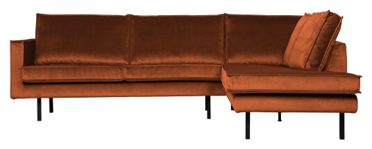 BePureHome Rodeo Sofa m/høyrevendt sjese - Rust Velur