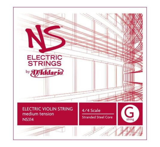 D'Addario Ns314 Electric Violin String Ns Electric G 10.2 D'Addario Ns314 Electric Violin String Ns Electric G 10.2