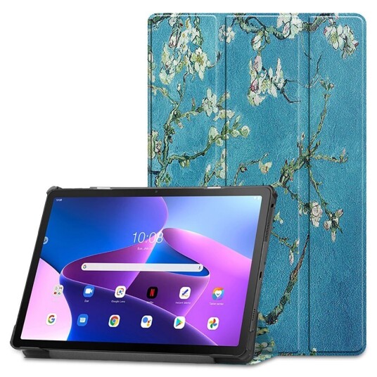 Tech-Protect Lenovo Tab M10 Plus (3. Gen) 10.6" (TB-125F/128F) Tech-Protect Smartcase Deksel - Hvite Blomster
