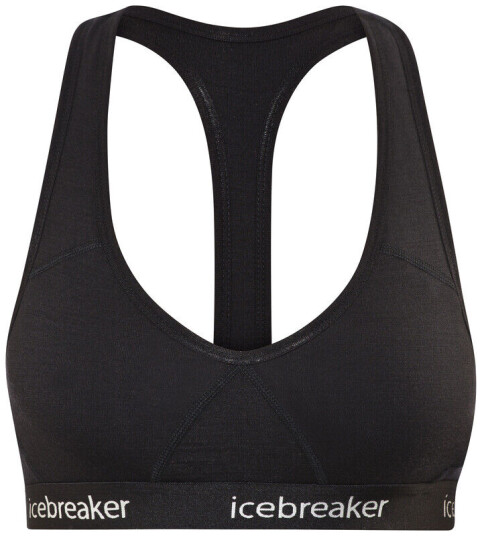 Icebreaker Sprite Racerback bh Dame Svart S 2023 Yoga klær