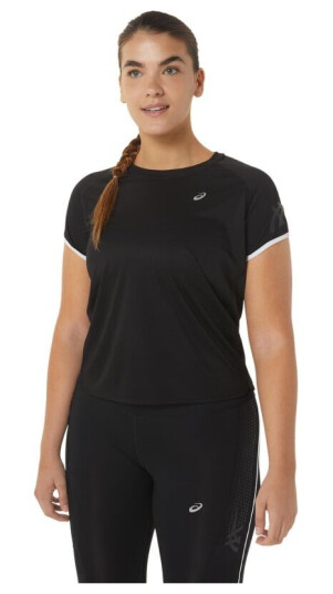 Asics Women's Icon Short Sleeve Top Sort XS Woman