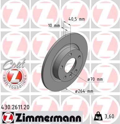 Bremseskive ZIMMERMANN 430.2611.20