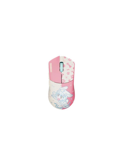 WLMouse BEAST G Medium Wireless X FEIRENZAI   Yellow Pink Limited Edition   Gaming mus   Optisk   5   Rosa