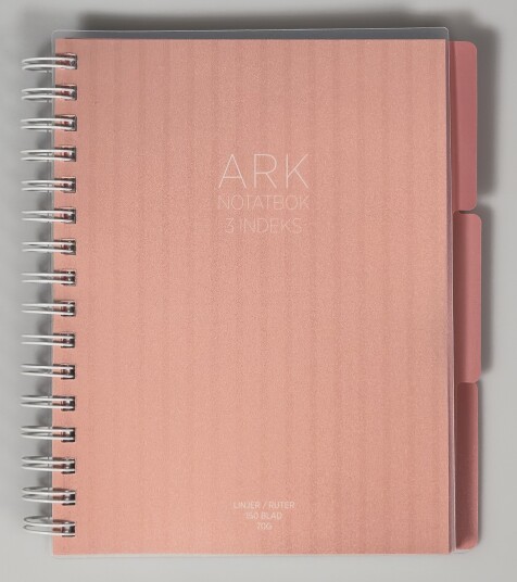 Notatbok ARK A5 3 index 150 blad rosa
