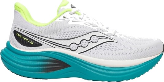 Saucony Men"s Triumph 24 White/tranquil 44.5 Saucony Men"s Triumph 24 White/tranquil 44.5