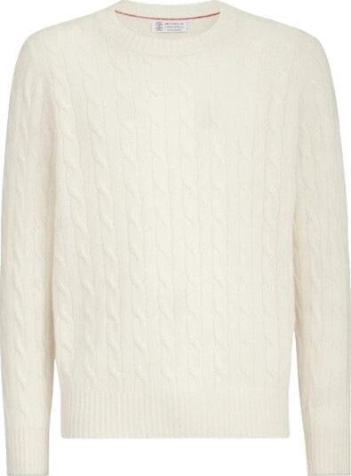 Brunello Cucinelli Herre Strikkevarer Hvit L,