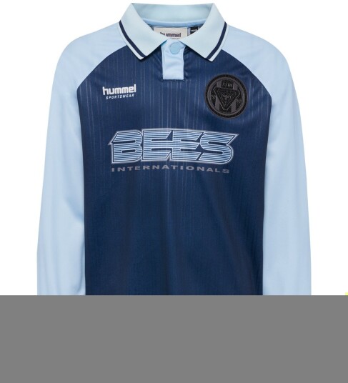 Hummel Hmljr Loose Stripe Soccer Jersey Ls Blue 158/164