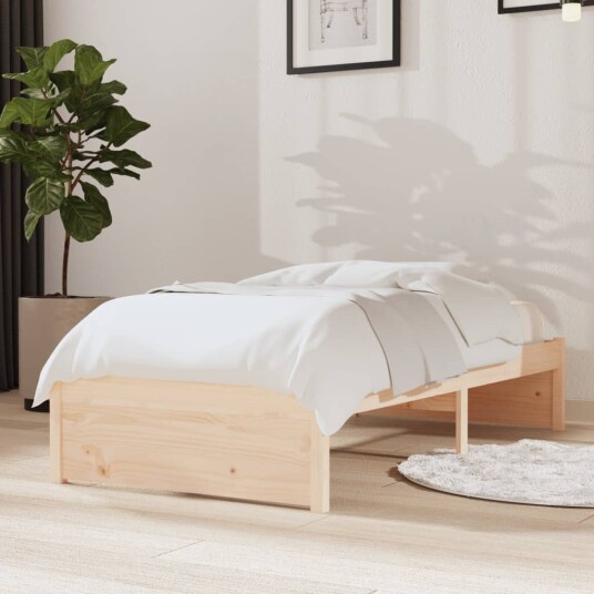 vidaXL Sengeramme heltre 75x190 cm 2FT6 Small Single