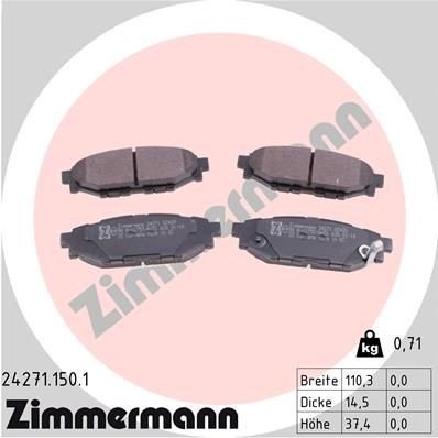 Bremseklosser ZIMMERMANN 24271.150.1 Bremseklosser ZIMMERMANN 24271.150.1