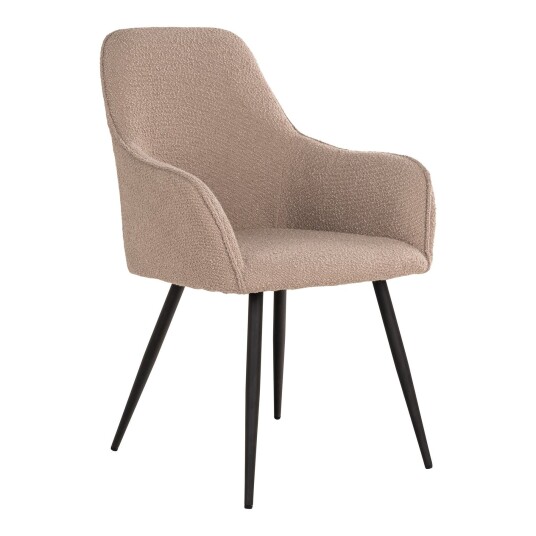 Harbo spisestuestoler bouclé beige.