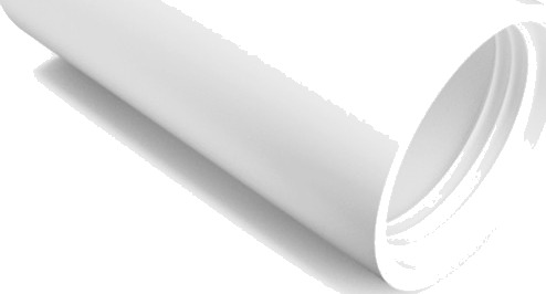 Purus Muffe Innstikk Ø40mm Plast Hvit
