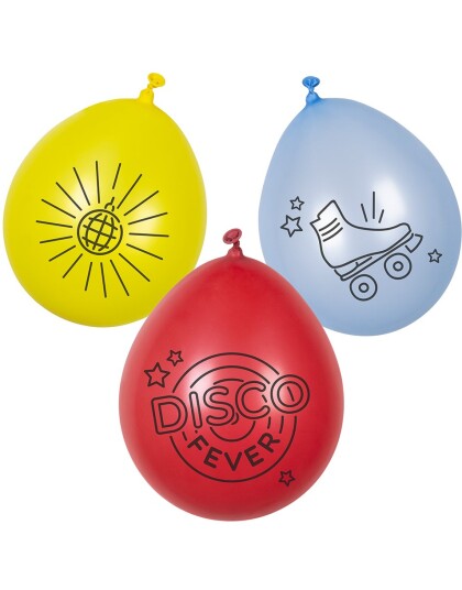 6 stk 23 cm Ballonger Disco Fever