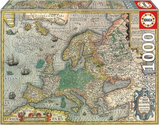 Educa Puzzle Educa 1000 Kart over Europa