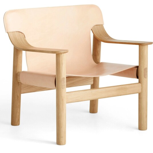Hay Bernard Lounge Chair Water based Lacquered Oak/Natural Leather