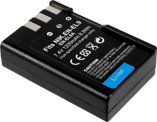 For Nikon D40 D40X D3000 D5000 D60 Kamerabatteri Oppladbart 1200mAh 7.4V Batterierstatning (hvit
