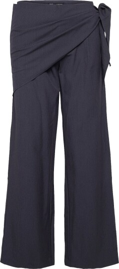 Mango Teen Pinstripe Bandana Trousers   NAVY   S