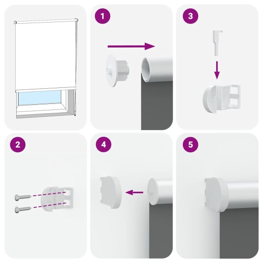  Rullegardin lystette 125x210 cm stoff bredde 121,6 polyester