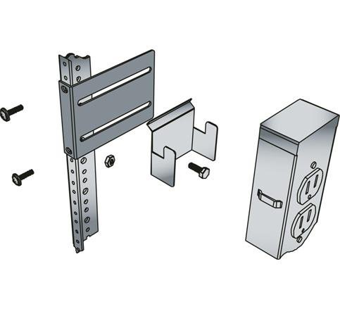 MIDDLEATLANTIC PB-5A - Power Strip Bracket for Slim 5,  AXS, RL, RLA and MK Racks