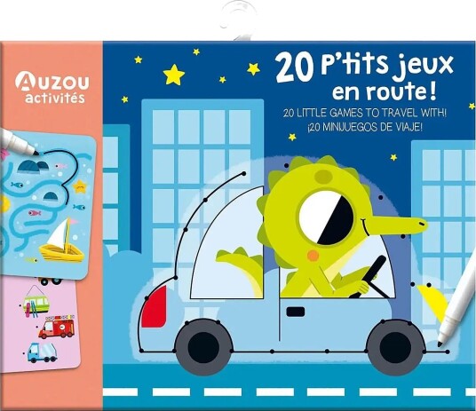 Auzou Activity Cards 20 Travel Games Multi/patterned ONE SIZE