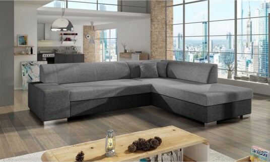 Seksjonssofa Eltap Porto 278x217x74 cm Sawana 21 Sawana 05 Grå Høyre Seksjonssofa Eltap Porto 278x217x74 cm Sawana 21 Sawana 05 Grå Høyre