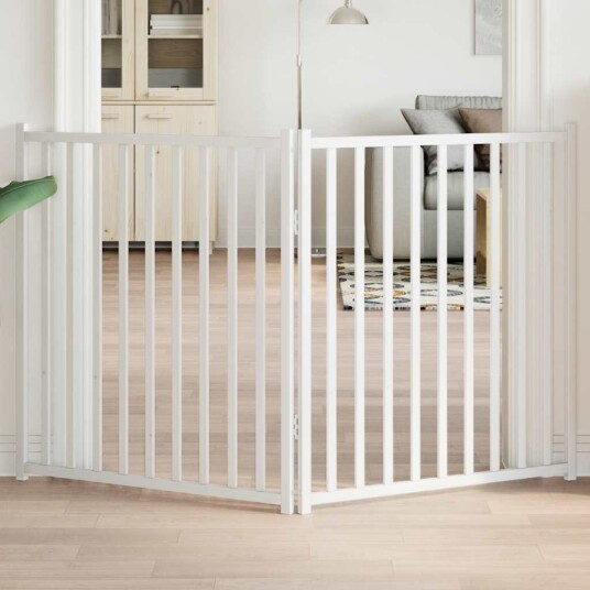 Hundeport Sammenleggbar 2 Paneler Hvit 160 cm Heltre Gran 352282 Hundeport Sammenleggbar 2 Paneler Hvit 160 cm Heltre Gran 352282