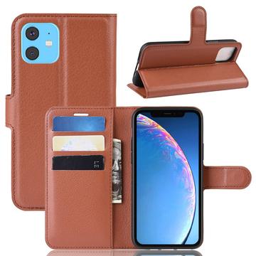 iPhone 11 Lommebok-deksel med Magnetisk Lukning Brun