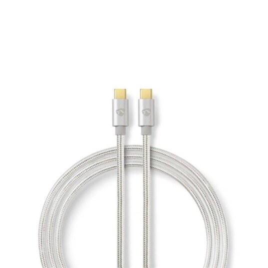 Nedis USB-C 3.2 Gen 2 Kabel 1m - 100W, 4K@60Hz, Aluminium, Flettet Nylon